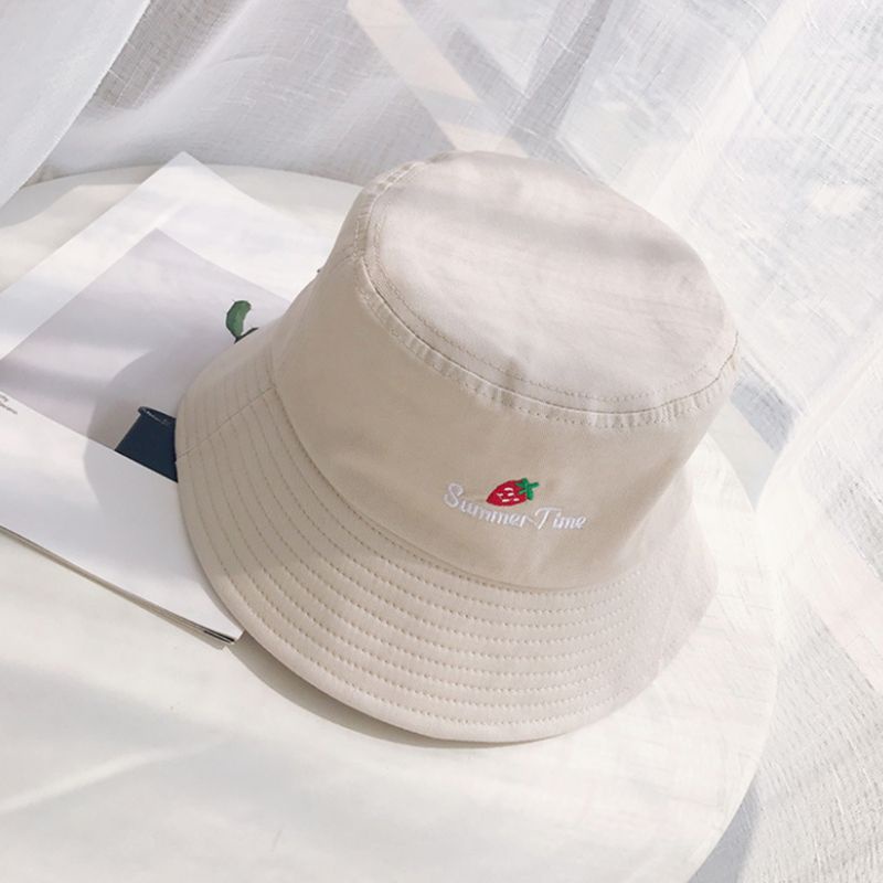 Nón Tai Bèo Rộng Vành Thêu Chữ 22 Màu Thời Trang Mùa Hè Cho Nữ