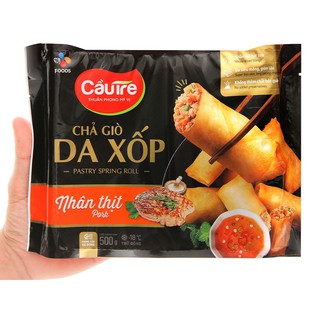 Chả giò da xốp thịt cầu tre cj gói 500g đate tháng 1/2025