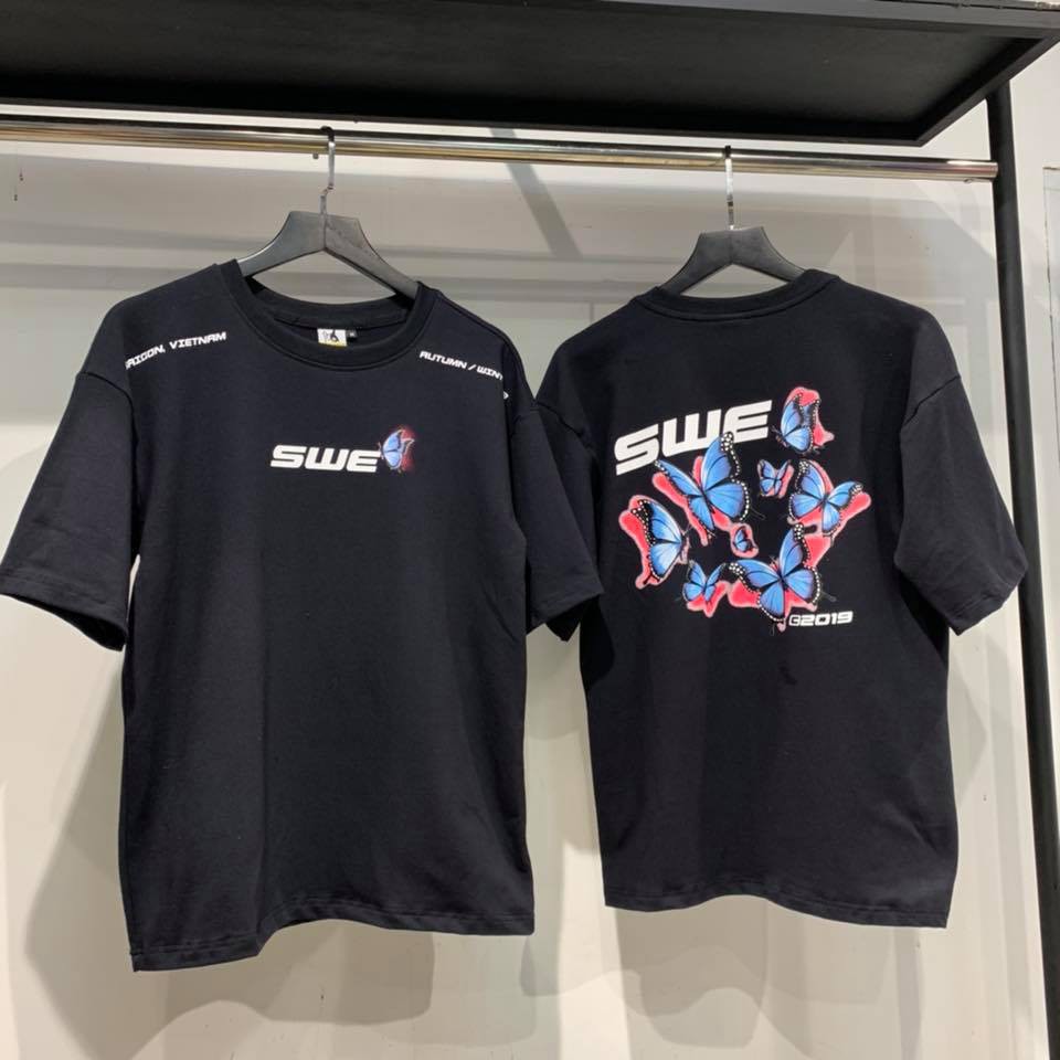 🌸Siêu Rẻ 💯 Áo thun tay lỡ SWE BƯỚM (unisex) oversize CHẤT ĐẸP CÓ FREESHIP | BigBuy360 - bigbuy360.vn