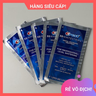 [Nhập PHUOMTR01 giảm 6%] 5 Gói Miếng dán trắng răng Crest 3D Professional Effects An Toàn Hiệu Quả tại nhà