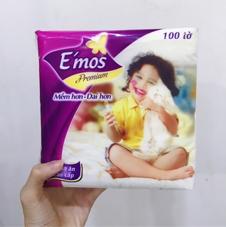 Khăn giấy E'mos lớn 330mm (100 tờ)