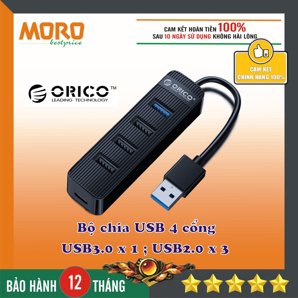 Hub chia cổng USB 3.0 và 2.0 Orico|Glowy - Chính hãng - Bảo hành 12 tháng !!! .