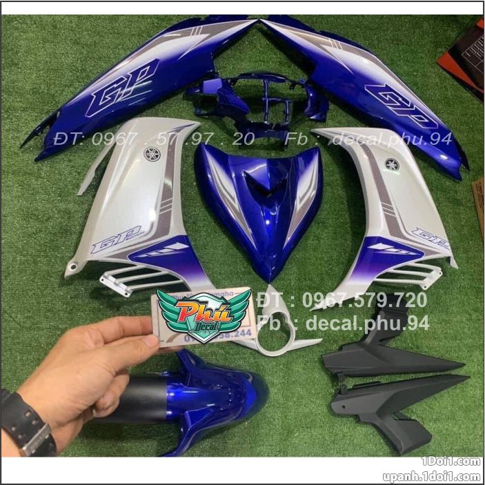 Tem Rời Exciter 135 Xanh Trắng Gp kiểu (B)