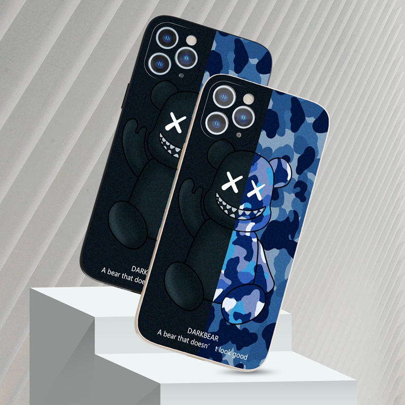 Suntaiho Ốp lưng iphone Ốp Điện Thoại Silicon Dẻo In Hình Gấu Cho iPhone 8 7 6 6S Plus 11 Pro MAX 12 13 Pro MAX Mini X XR XS MAX