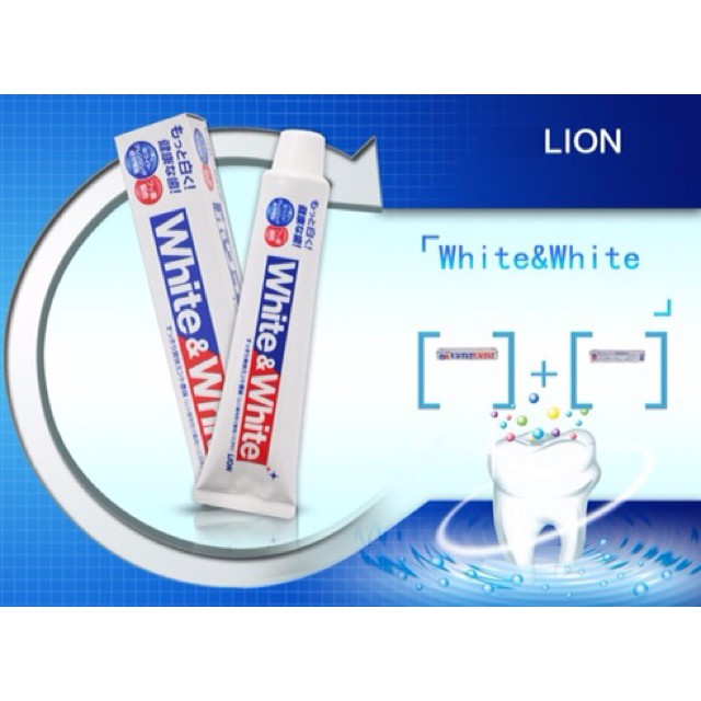 (HCM) Kem đánh răng White &amp; White (Lion) Nhật Bản