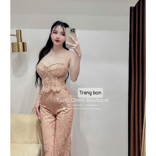 Set ren nâu tây siêu sang , gigi