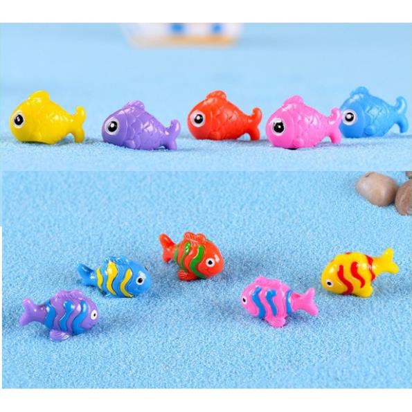 Các sinh vật biển: Cá Heo, Hải Cẩu, Cá màu sắc trang trí tiểu cảnh, charm slime, terrarium