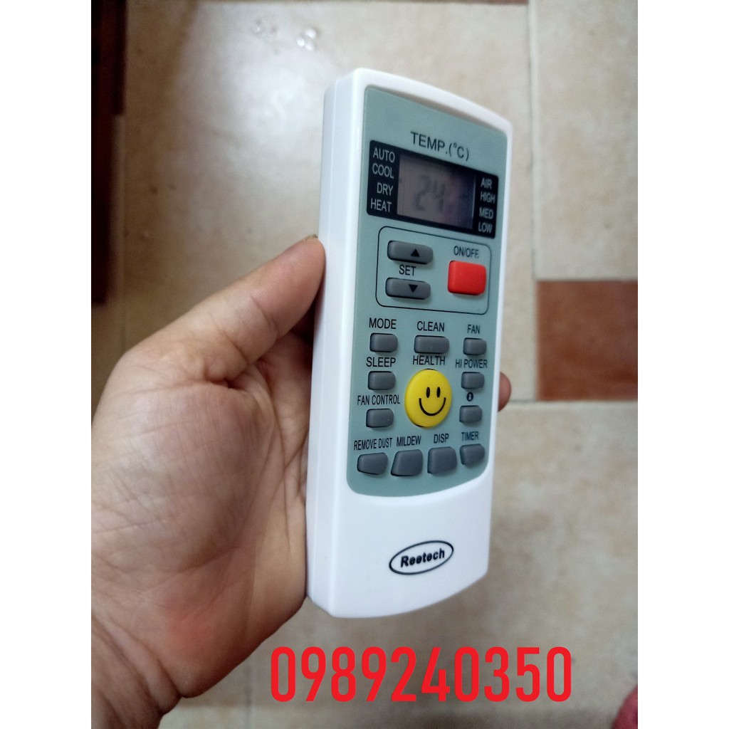 Điều khiển điều hòa Reetech mặt cười