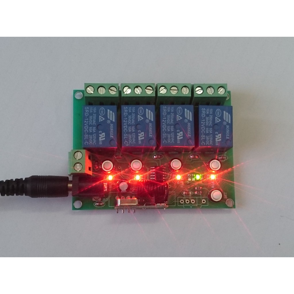 MẠCH ĐIỀU KHIỂN TỪ XA RF 315/433 MHZ 4 RELAY