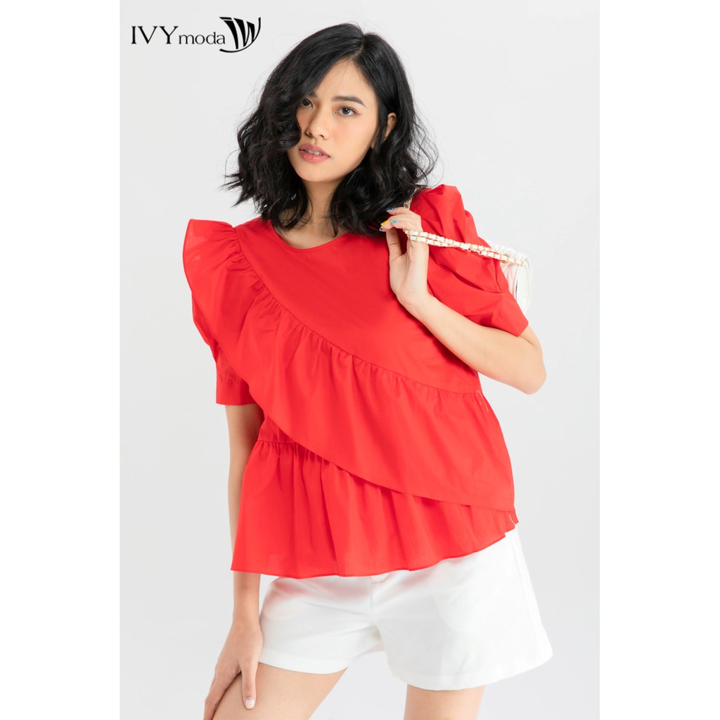 Áo thô nữ kiểu xòe quạt IVY moda MS 16T0036