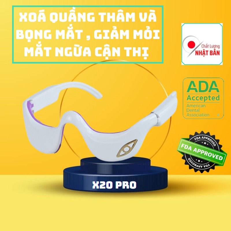Máy massage mắt GIVE X20-X20 PRO ION ÂM -đẩy tinh chất XOÁ QUẦNG THÂM  BỌNG MẮT-máy massage mặt-mặt nạ mắt-dưỡng da mắt