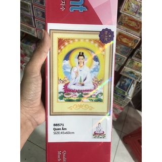 Tranh đính đá mẹ quan âm