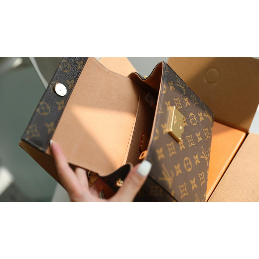 Túi Xách Nữ Dáng Luny Hoa Nâu, Túi Đeo Chéo Luny Mini Màu Nâu Sang Trong Cá Tính Dây Bảng To