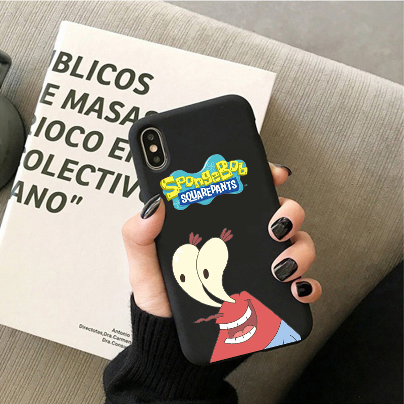 Ốp điện thoại TPU họa tiết hoạt hình SpongeBob cho SAMSUNG S10 S9 S9PLUS S8 S8PLUS S7 S6 S5 S20