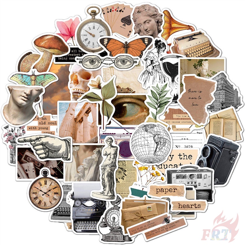 ❉ Bộ 03 Miếng Dán Victorian Memory Series Dễ Thương Kiểu Retro ❉ Bộ 50 Miếng Dán Trang Trí Vali Laptop Ván Trượt DIY Thời Trang