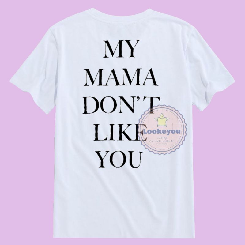 Áo Thun Trắng In Chữ Hendery Nct Purpose My Mama Don 't Like You + Freebies