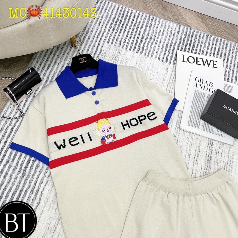 Set len nữ cổ đức hoạ tiết