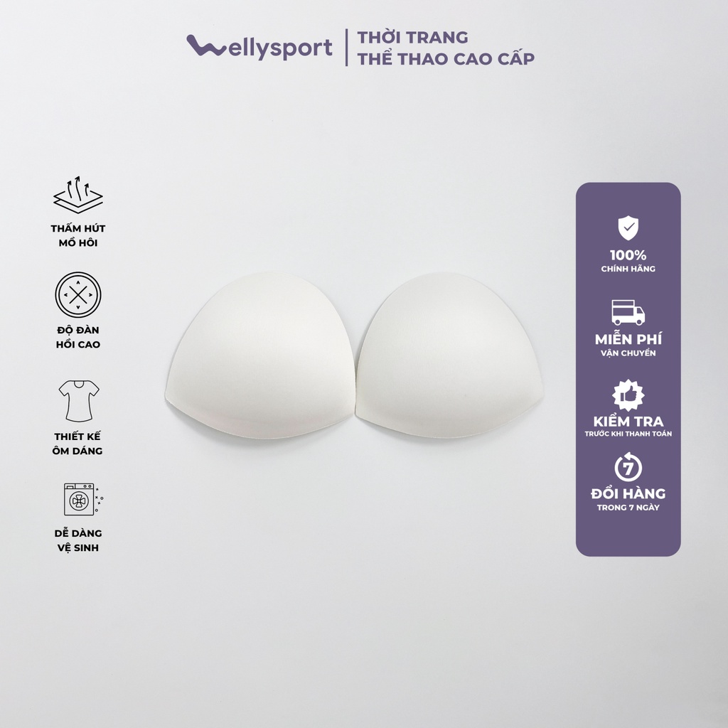 Mút Đệm Ngực, Welly Sport Cho Áo Bra, Áo Tập Gym, Yoga Hình Tam Giác - 1 cặp
