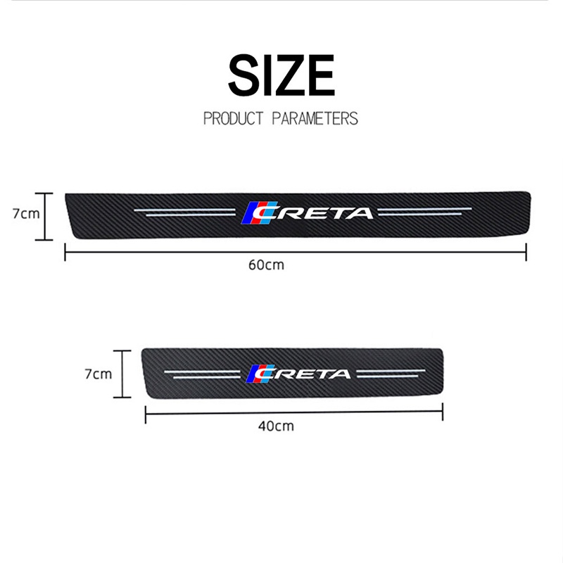 Bộ 4 Miếng Dán Bảo Vệ Cửa Xe Hơi Hyundai Creta Ix25 Elantra Santa Chất Liệu Da