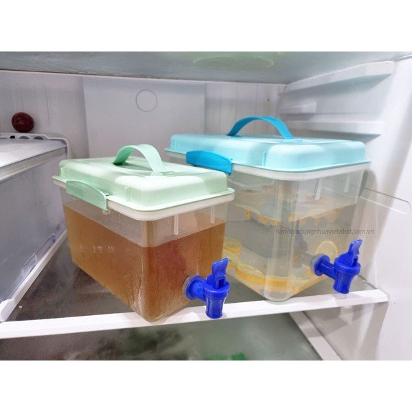 Bình đựng nước có vòi 2.5l, 5l (6628) Việt Nhật, Bình đựng nước trà, nước trái cây để trong tủ lạnh tiện lợi