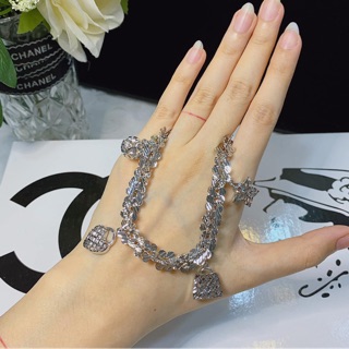 Lắc Tay Xoắn Bướm Xi Bạch Kim