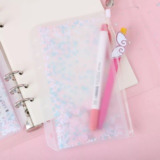 Túi zip lấp lánh size A6, A5 gắn sổ còng/ sổ planner/ bullet journal