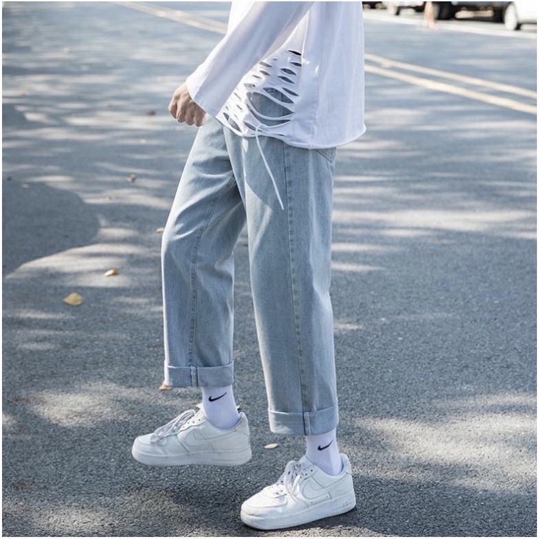 Quần jeans baggy suông , rộng -q4- mang phong cách hàn quốc hottrend 2022