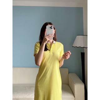 Váy thun polo vàng chanh