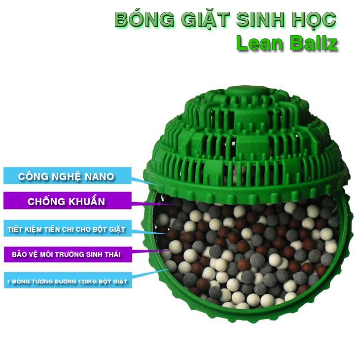 Combor O3 Bóng giặt sinh học công nghệ Nano Clean Ballz