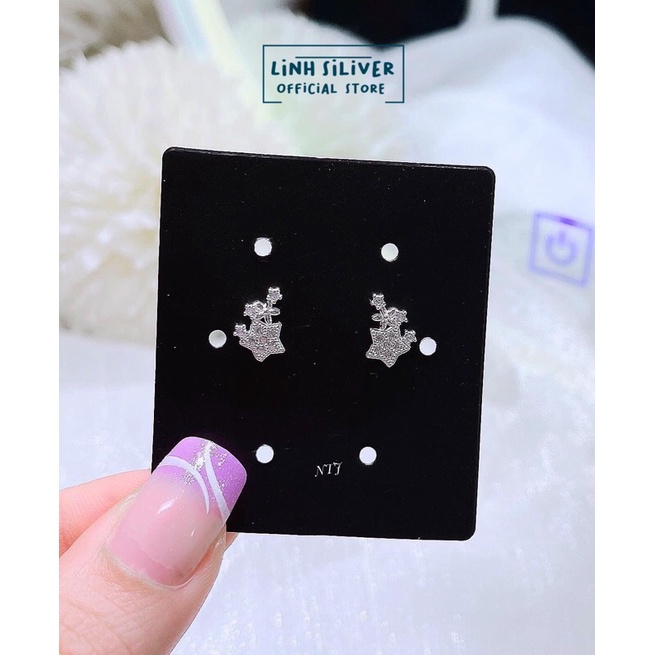 BÔNG TAI HOA SAO NHÍ CỰC XINH CHO BẠN NỮ - KHUYÊN BẠC TA