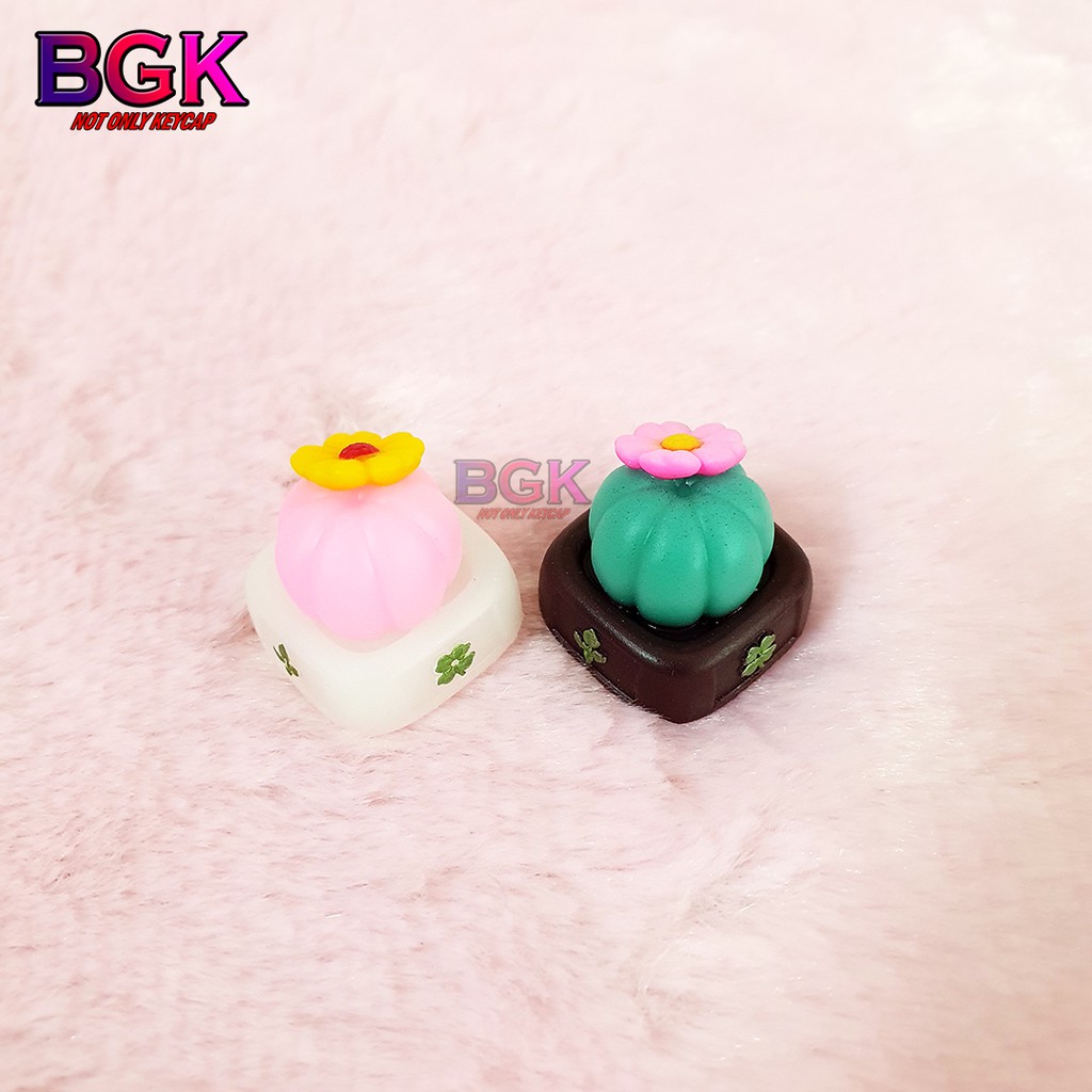 Keycap Lẻ Artisan Xương rồng dễ thương Cực đẹp ( cast resin nhiều lớp, Keycap bàn phím cơ,keycap resin độc lạ )