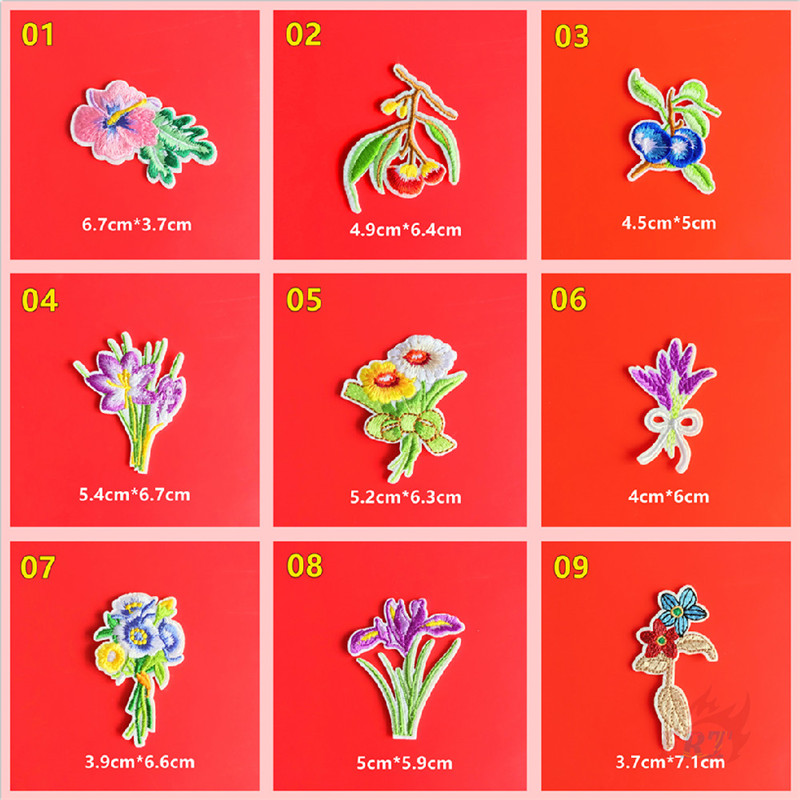 Miếng vá ủi quần áo hình hoa nở seri 02 xinh xắn