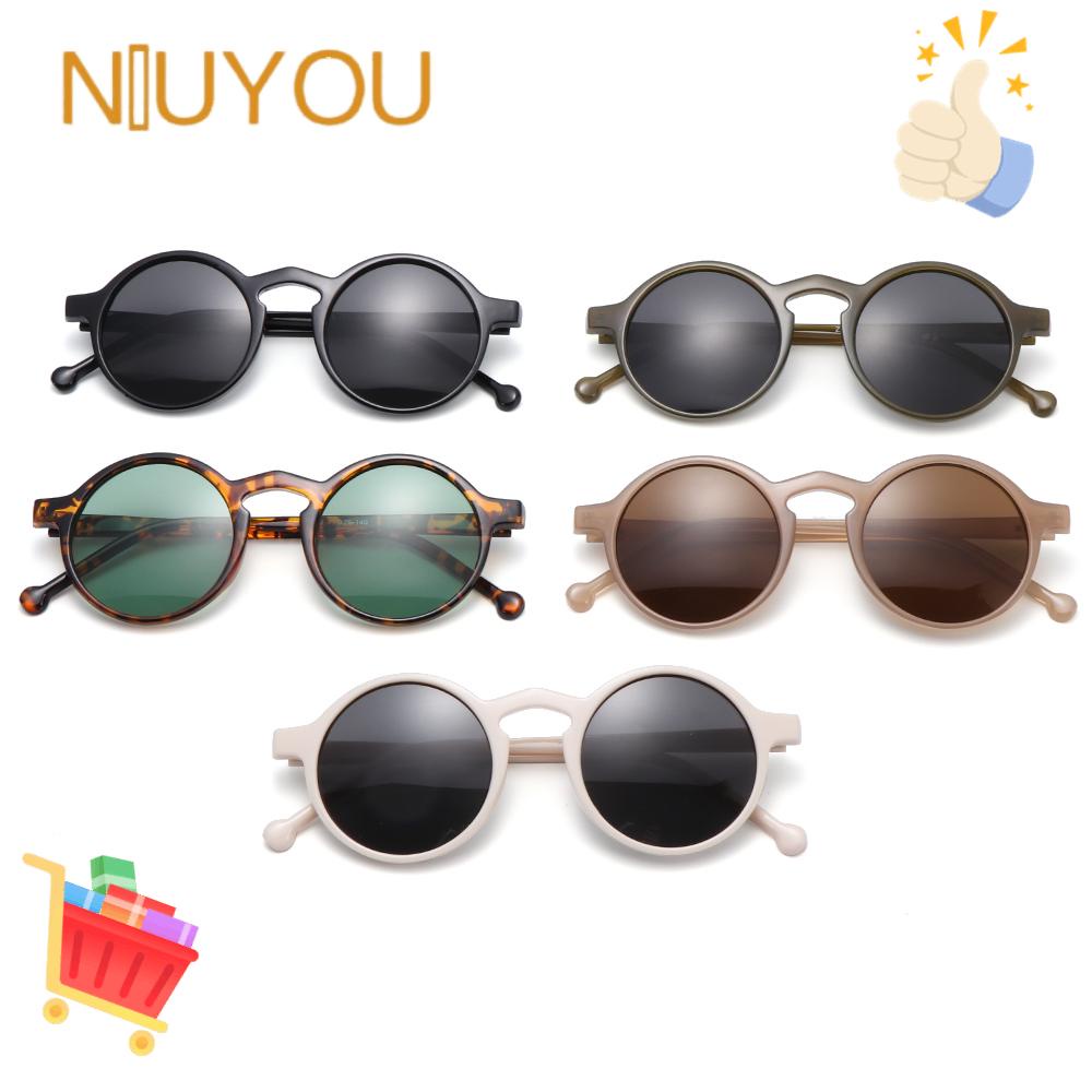 NIUYOU [Ready Stock] Round Sunglasses For Women UV400 Small Frame Eyewear Retro Fashion Korean Style Driving Glasses