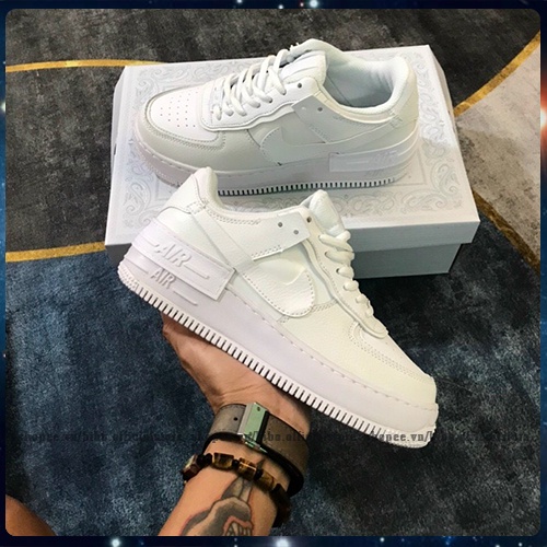 Giày AF1 Shadow Trắng, Giày_Nike Air Force 1 Shadow All White Bản S.Cấp Full Bill Box