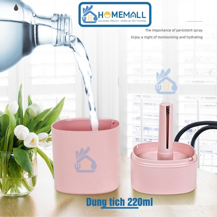 Máy xông tinh dầu mini - Máy phun sương khuếch tán tinh dầu tạo độ ẩm dung tích 220ml MX2