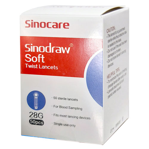 KIM CHÍCH TIỂU ĐƯỜNG 4 CẠNH SINOCARE SINODRAW HỘP 50 CHIẾC TƯƠNG THÍCH VỚI MỌI DÒNG MÁY