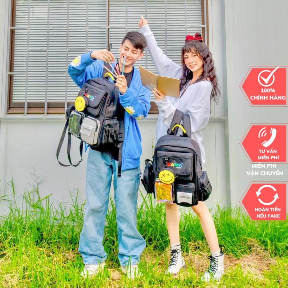 Balo đi học Bama Backpack kèm túi tròn mini hàng đẹp