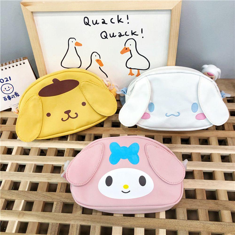 Túi Đeo Chéo Vải Canvas Cỡ Lớn In Họa Tiết Hoạt Hình Dễ Thương Thời Trang Cho Bé Gái
