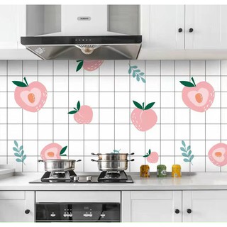 Giấy dán bếp, miếng dán bếp chống bắn dầu mỡ, chịu nhiệt cao HÌNH TRÁI CÂY rộng 60cm X 3 MÉT