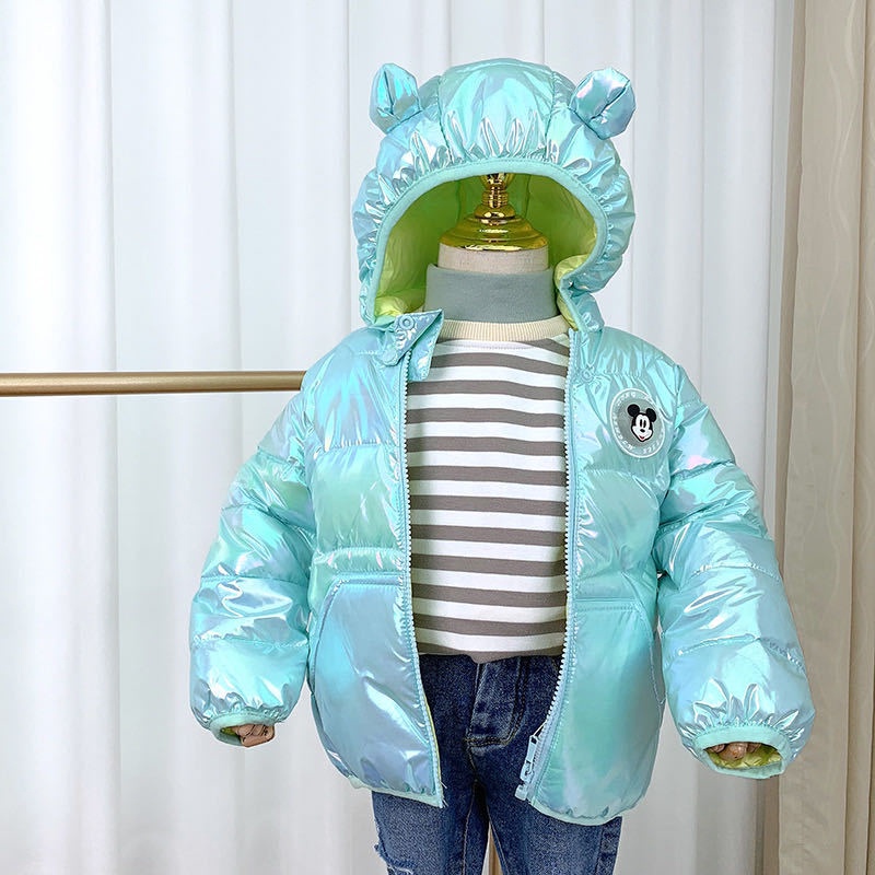 Áo Khoác Phao Hình Chuột mickey Đáng Yêu Cho Bé Akkku