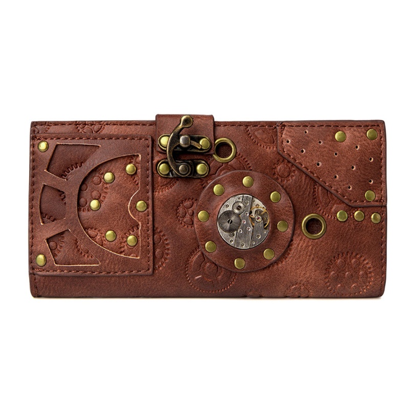 Ví Da Cầm Tay Phong Cách Steampunk Cổ Điển Thời Trang Cho Nữ Carrie