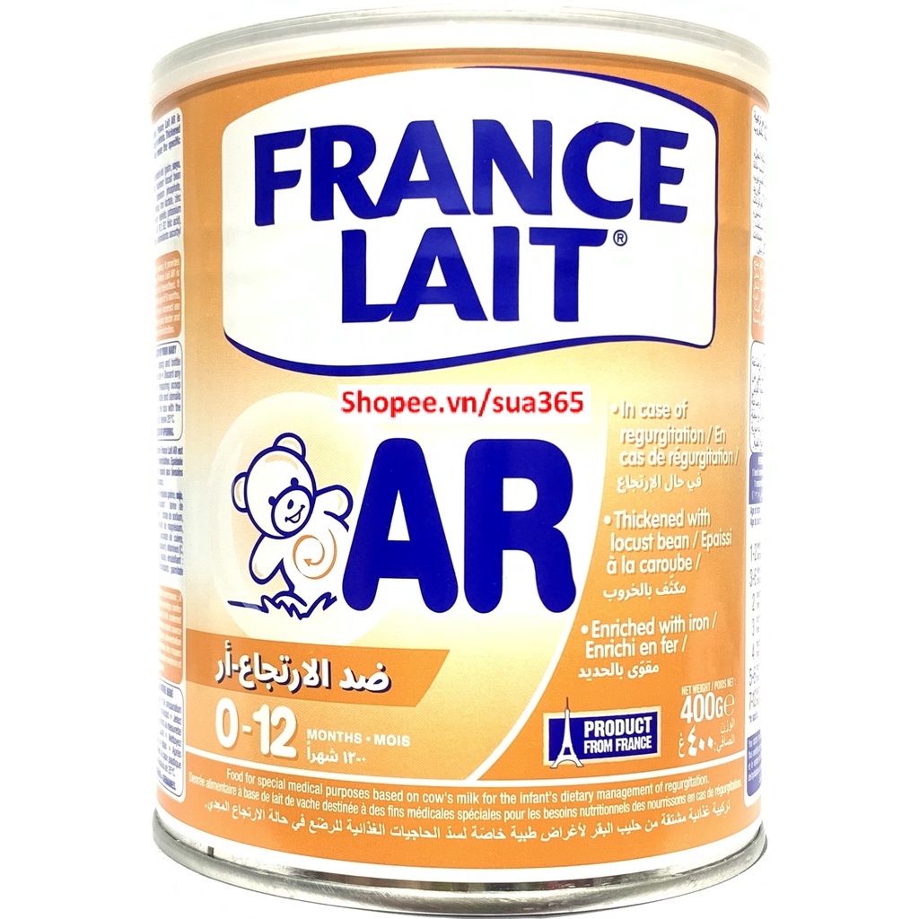 Sữa France Lait AR_400g - Sữa Dành Cho Trẻ Nôn Trớ, Trào Ngược Dạ Dày, Thực Quản- Nhập Khẩu Từ Pháp- Date mới nhất