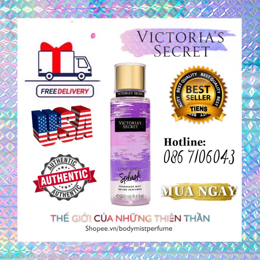 𝗕𝗢𝗗𝗬𝗠𝗜𝗦𝗧𝗣𝗘𝗥𝗙𝗨𝗠𝗘⚜️Xịt Thơm Body Victoria’s Secret Love Spell Splash 250ml | BigBuy360 - bigbuy360.vn