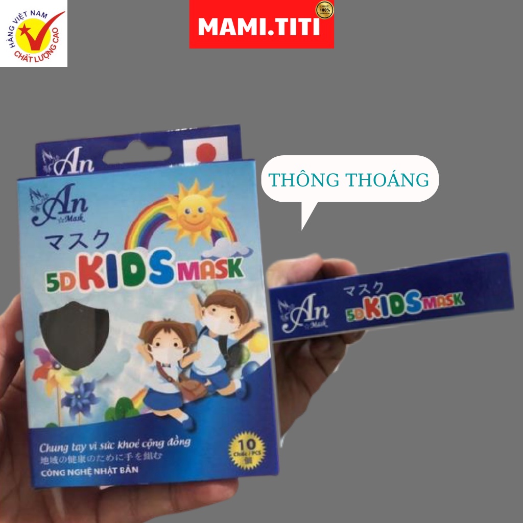 khẩu trang em bé, HỘP 10 KẨU TRANG CẦU VỒNG CHO BÉ