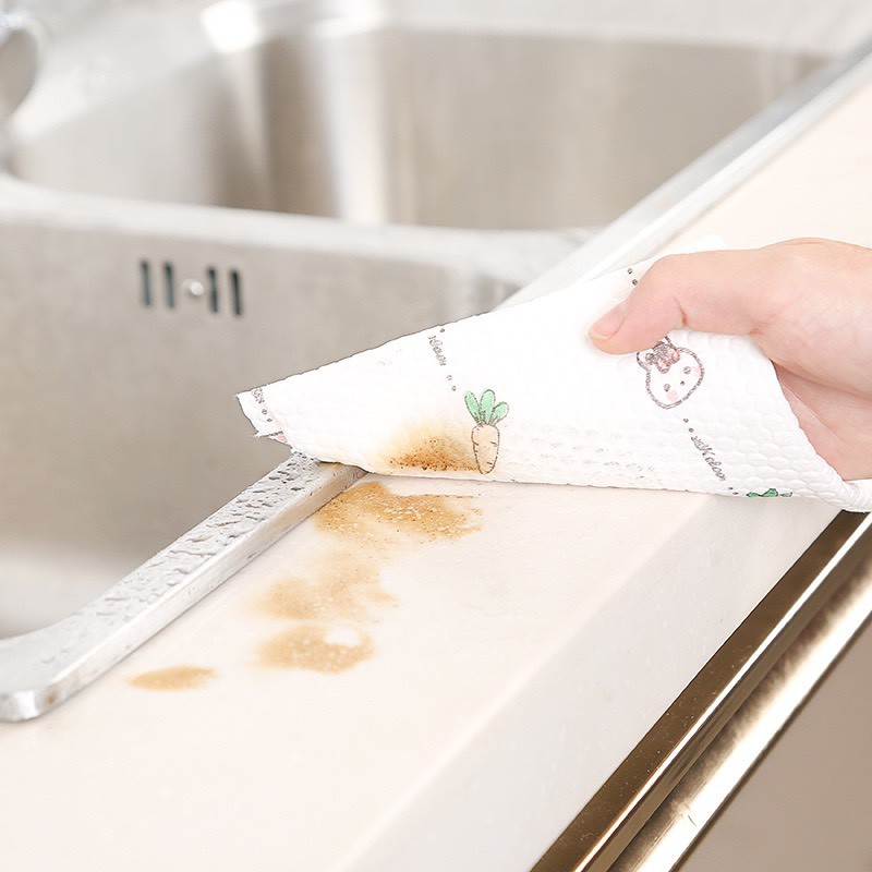Cuộn giấy lau nhà bếp đa năng 40 tờ màu trắng có thể giặt được 88289 SHOP TIỆN ÍCH 777