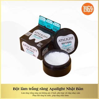 Bột làm trắng răng Apalight Nhật Bản phục hồi men răng, sạch mảng bám, giảm ố vàng, giảm hôi miệng 26g
