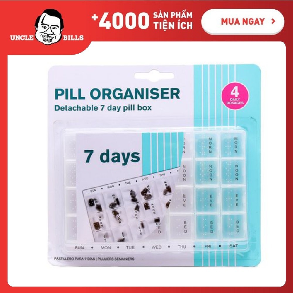 Hộp Nhựa Đựng Thuốc Theo Ngày Uncle Bills AG0078