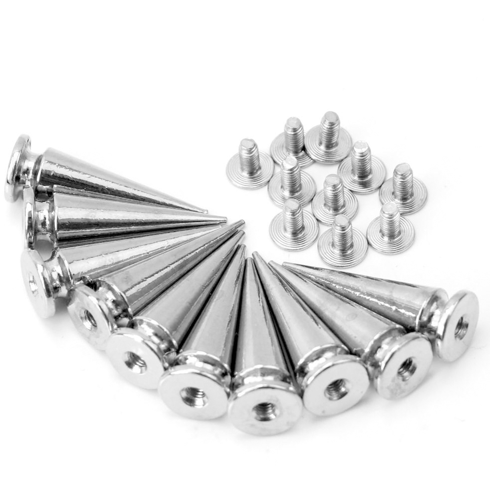 Set 50 Đinh Tán Hình Nón 10mm Tự Làm Đồ Da Phong Cách Punk