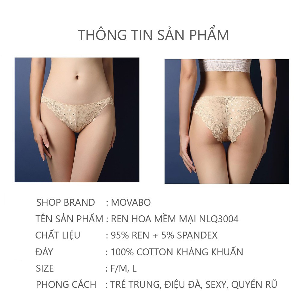 Quần Lót Nữ FREESHIP Quần Lót Ren Sexy Hoa mềm mại không đường may sexy gợi cảm mẫu NLQ3004