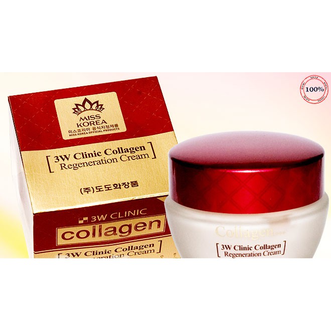 Kem dưỡng trắng da chống lão hóa 3W Clinic Collagen Regeneration Cream 60ml